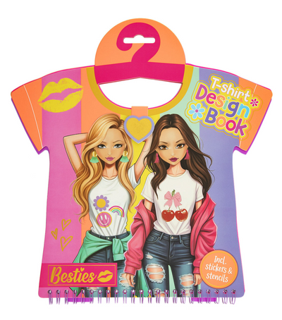 Kreatives Bastelgruppen-T-Shirt-Designbuch – 20 Blatt Aufklebervorlagen
