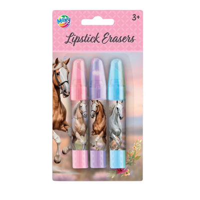 Creative Craft Group Pferde Lippenstift-Radiergummis – 3 Stück.