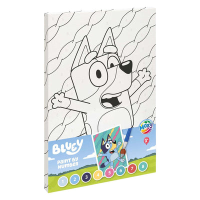 Moxy Bluey Malen nach Zahlen auf Leinwand