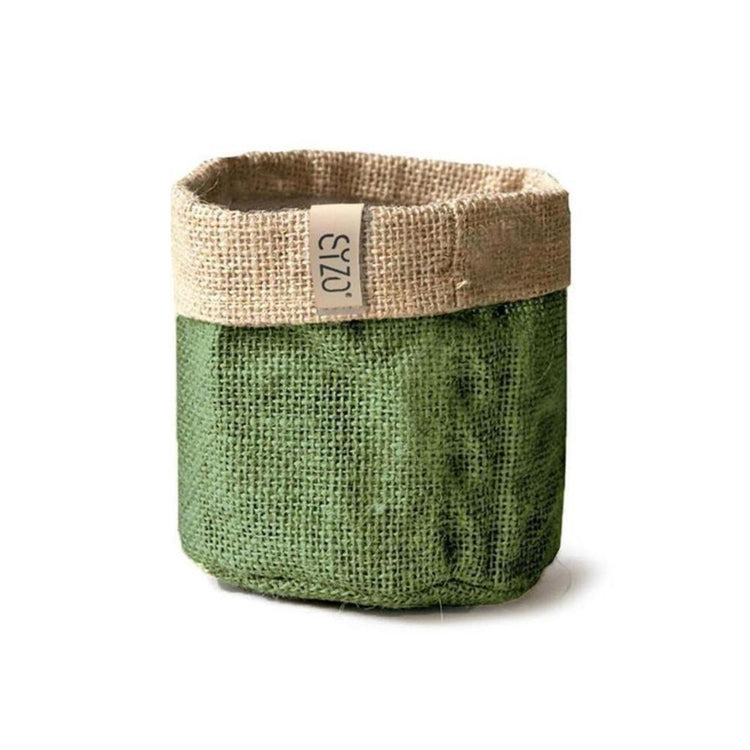 Sizo Sizo wasserdichte Pflanzenbeutel Jute 13 cm Olivengrün