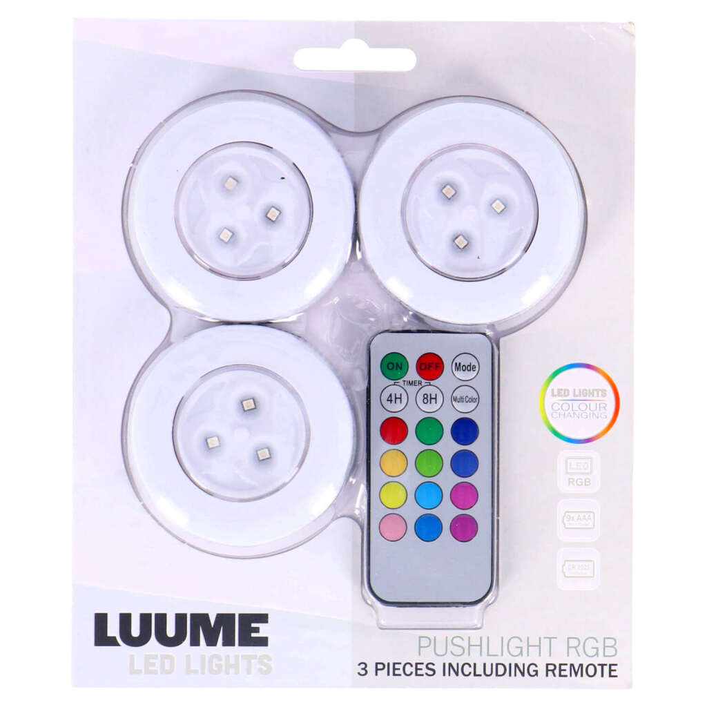 Luume Luume LED -Druckleuchten selbstadhäsiv 3 Teile