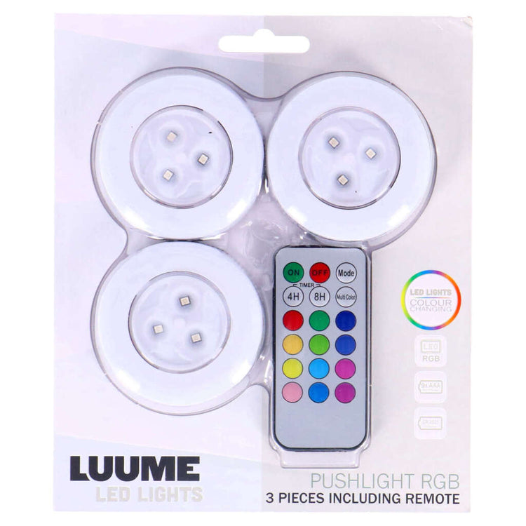 Luume Luume LED -Druckleuchten selbstadhäsiv 3 Teile