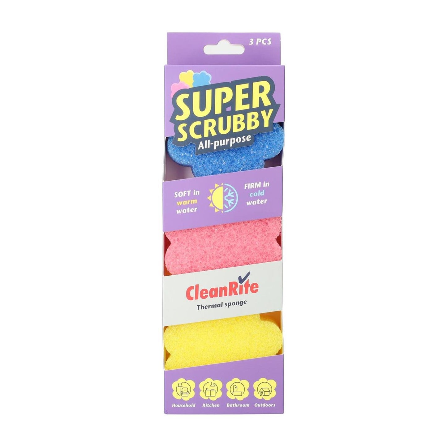 CleanRite CleanRite Scrub Schwamm 3 Teile