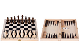 Langfield -Schach- und Backgammon -Holzkassette 30x16x4 cm - afbeelding 1