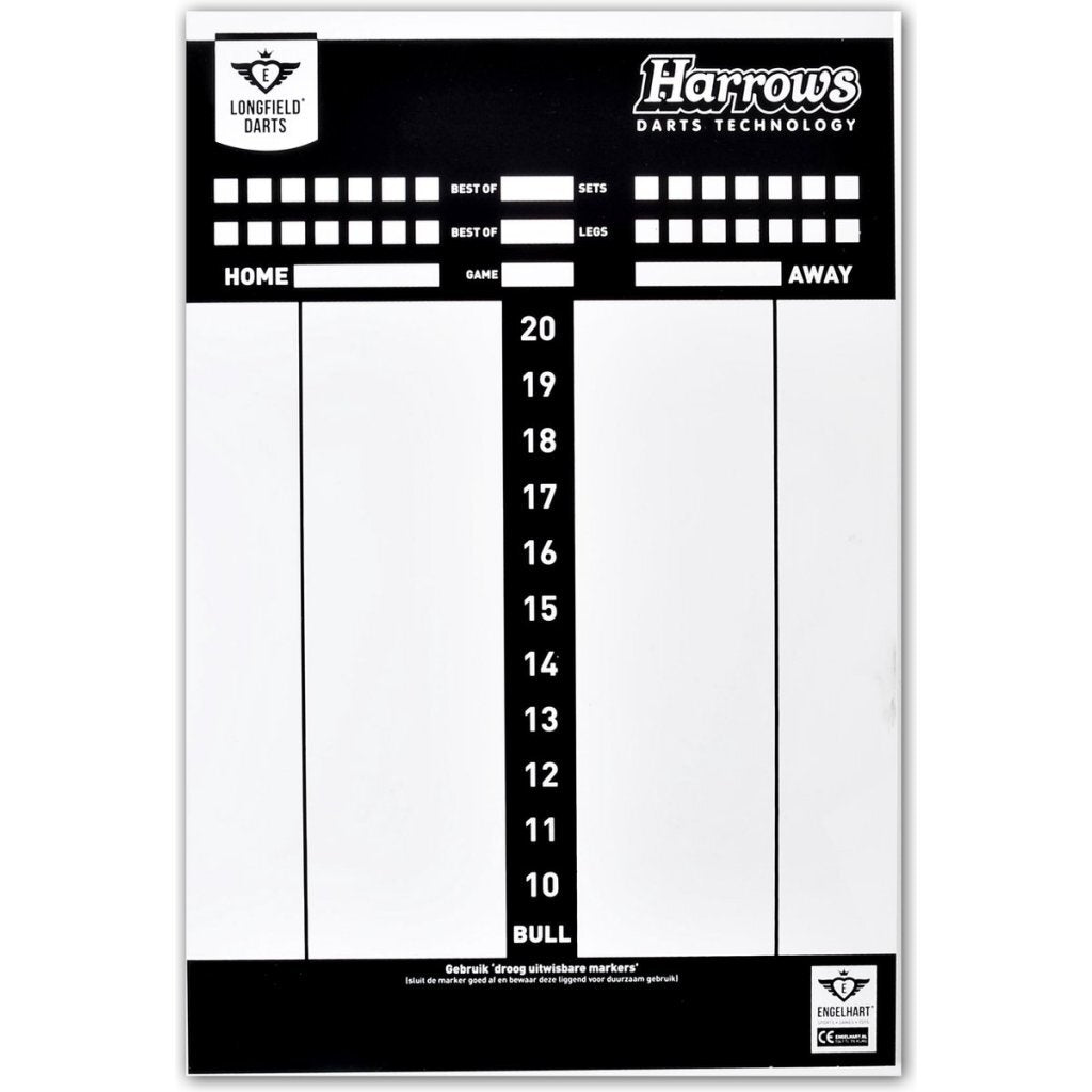 Longfield Games Darts Score Board mit Marker, Wisser Game Regeln
