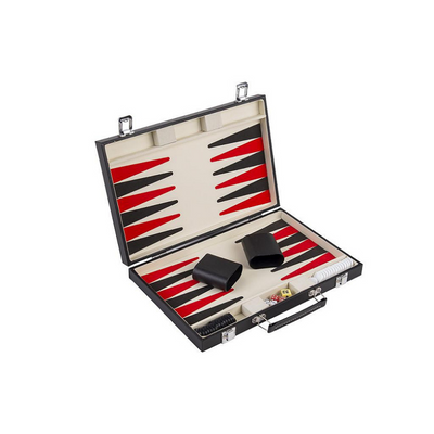 Spiel Backgammon im Koffer schwarz