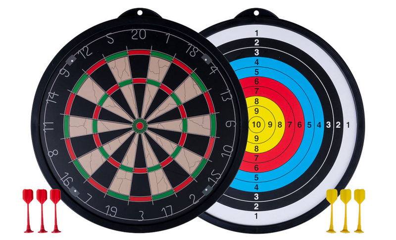 Doppelseitige magnetische Dartscheibe