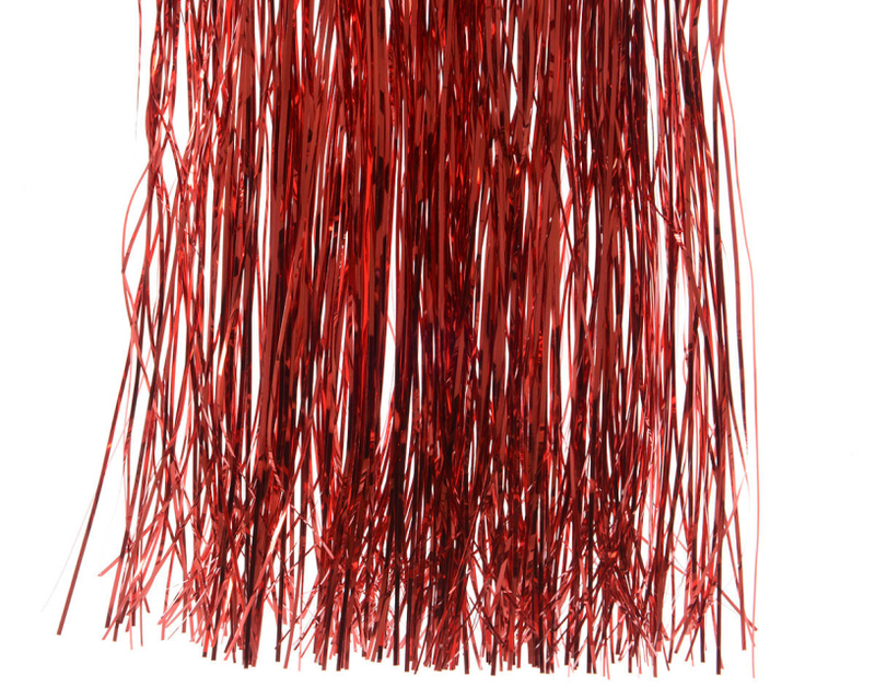 Decoris Weihnachten Lametta Red 40 cm