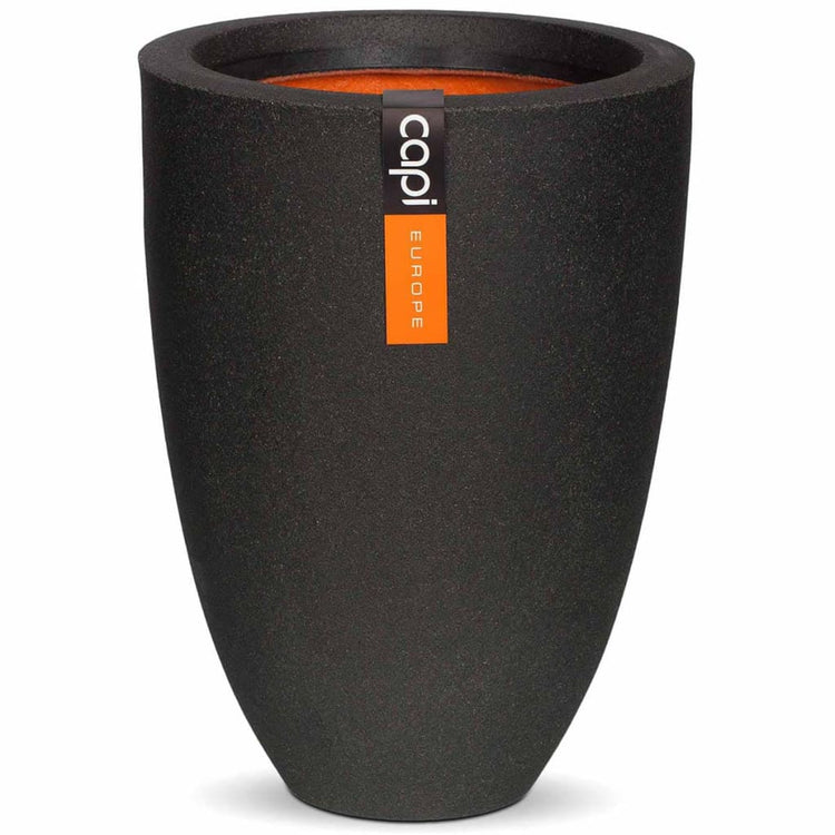 Capi Capi Flowerpot Urban Smooth Elegant niedrig 26x36 cm Schwarz KBL781