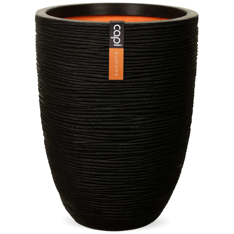 Capi capi blowerpot naturrippen elegant niedrig 36x47 cm schwarz kblr782