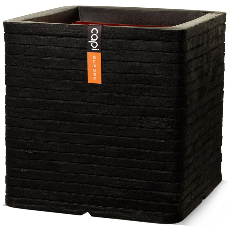 Capi Capi Pflanzer Nature Row Square 40x40 cm Schwarz KBLRO903