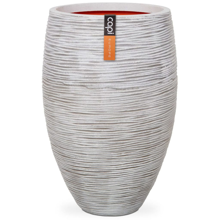 Capi Capi Flowerpot Natur Rib Elegant Deluxe 40x60 cm Elfenbein Farbe Kofi1131