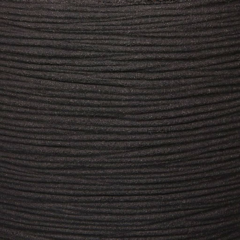 Capi Capi Pflanzgefäß Natur Rippe quadratisch 40x40 cm schwarz KBLR903