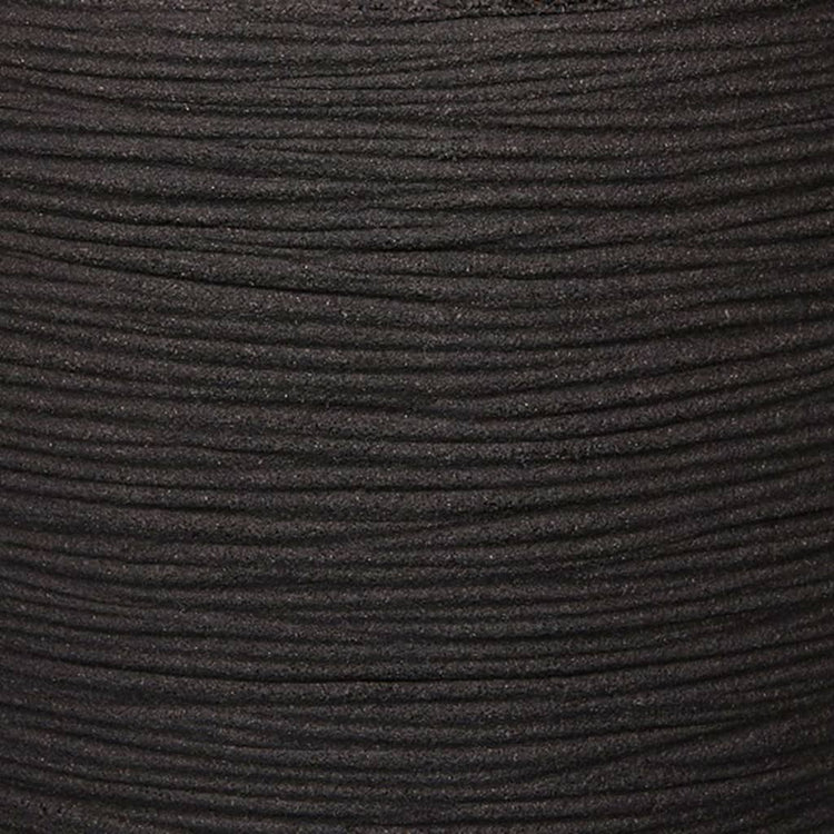 Capi Capi Pflanzgefäß Natur Rippe quadratisch 40x40 cm schwarz KBLR903