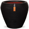 Capi Capi Flowerpot Nature Rib Kader 42x38 cm Schwarz KBLR362