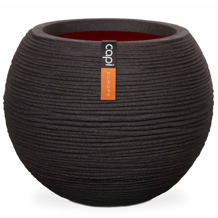 Capi capi blowerpot nature rib sphärisch 40x32 cm schwarz kblr270