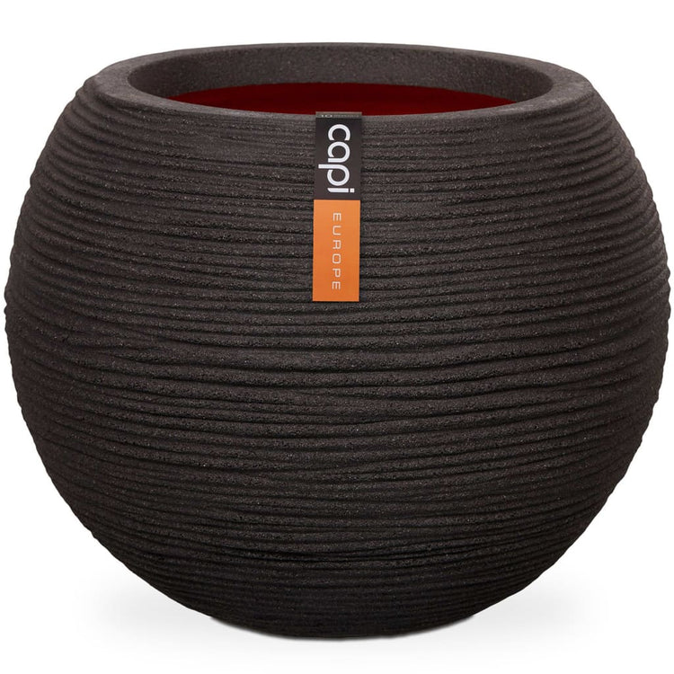 Capi capi blowerpot nature rib sphärisch 62x48 cm schwarz kblr271