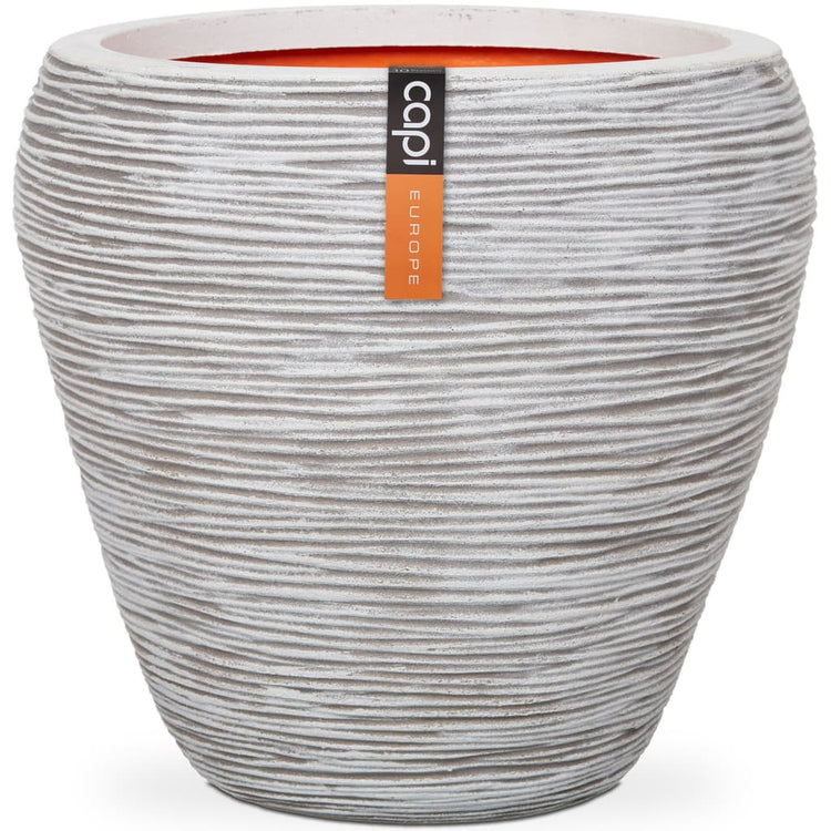 Capi Capi Flowerpot Nature Rippe Zapftaps 42x38 cm Elfenbein -gelöschtes KOFI362