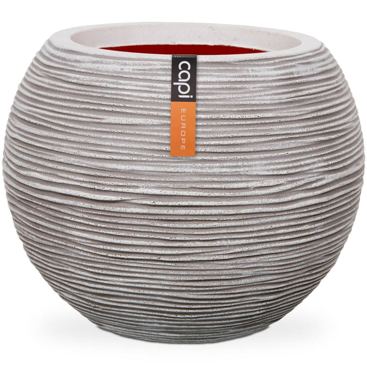 Capi Capi Flowerpot Natur Rib Sphärisch 62 x 48 cm Elfenbein -ausgelöschtes Kofi271