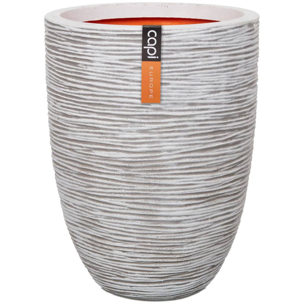 Capi Capi Flowerpot Natur Rib Elegante Schicht 46x58 cm Elfenbeinfarbe Kofi783