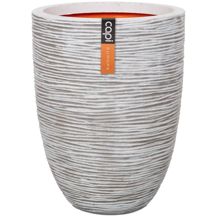 Capi Capi Flowerpot Natur Rib Elegante Schicht 46x58 cm Elfenbeinfarbe Kofi783