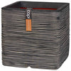 Capi Capi Pflanzer Natur Rib Square 40x40 cm Anthrazit Kofz903