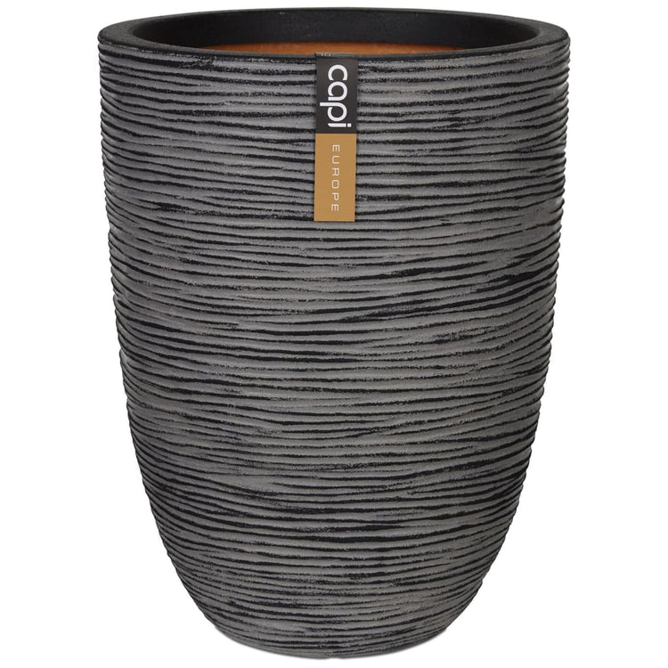 Capi capi blowerpot naturrippen elegant niedrig 46x58 cm anthrazit kOFZ783