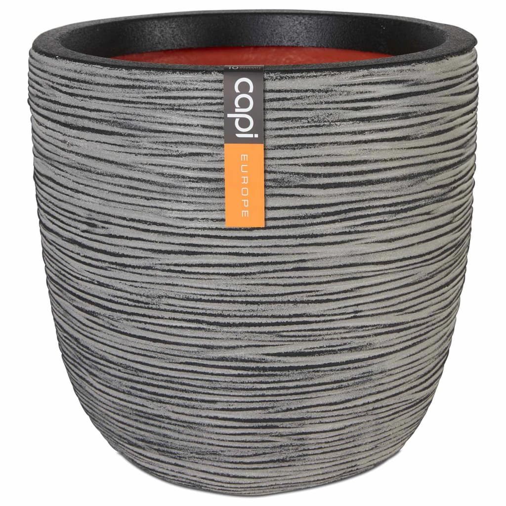 Capi Capi Flowerpot Natur Rib 35x34 cm Anthrazit Kofz932
