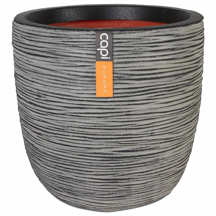 Capi Capi Flowerpot Natur Rib 35x34 cm Anthrazit Kofz932