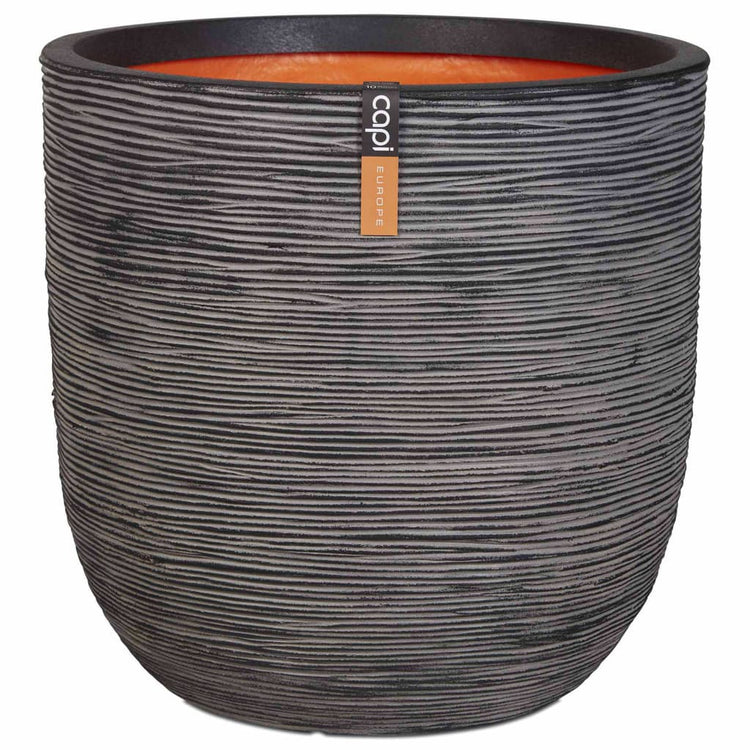 Capi Capi Flowerpot Natur Rib 54x52 cm Anthrazit Kofz935