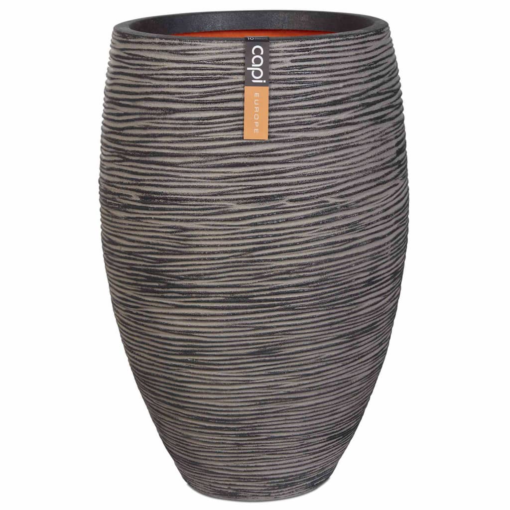 Capi Capi Flowerpot Natur Rib Elegant Deluxe 40x60 cm Anthrazit PKOFZ1131