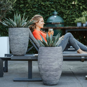 Capi Capi Flowerpot Natur Rib Elegant Deluxe 40x60 cm Anthrazit PKOFZ1131 - afbeelding 3