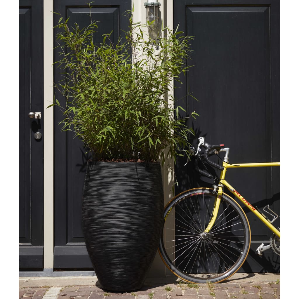 Capi Capi Flowerpot Natur Rib Elegant Deluxe 45x72 cm schwarz