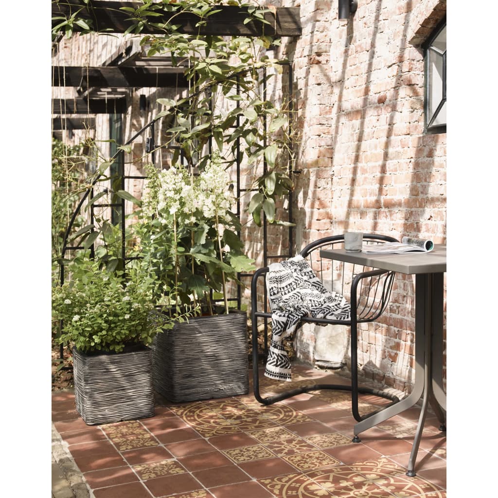 Capi Capi Pflanzer Natur Rib Square 50 x 50 cm Anthrazit