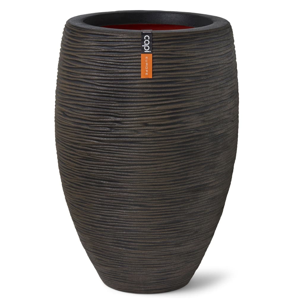 Capi Capi Blumenpot Natur Rib Elegant Deluxe 45x72 cm dunkelbraun