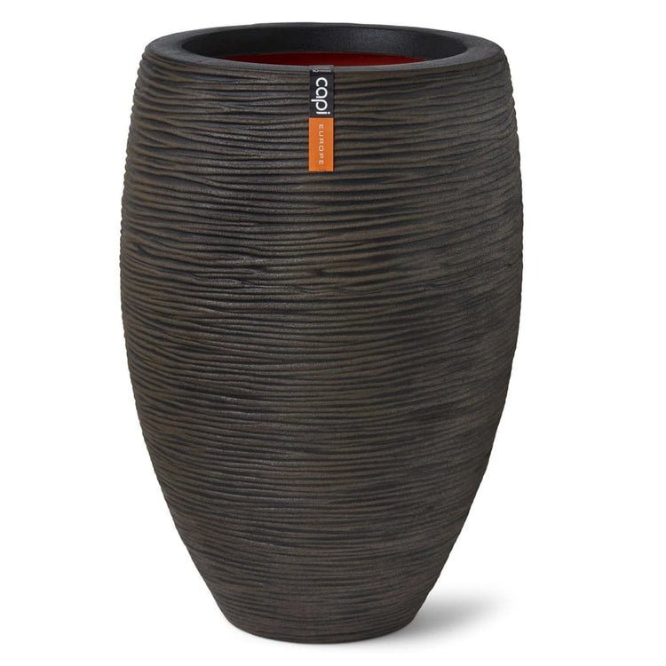 Capi Capi Blumenpot Natur Rib Elegant Deluxe 45x72 cm dunkelbraun