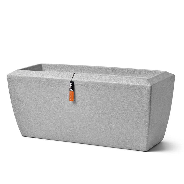 Capi Capi Pflanzer Arc Granit rechteckig 60x35x40 cm Elfenbeinkraut
