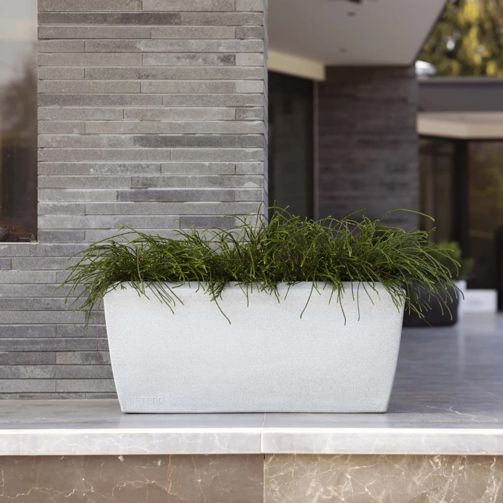 Capi Capi Pflanzer Arc Granit rechteckig 60x35x40 cm Elfenbeinkraut