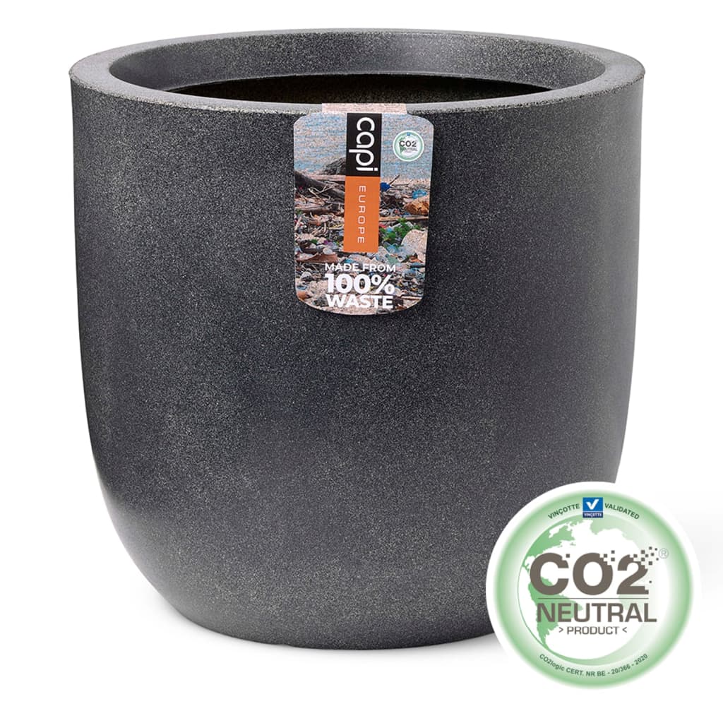 Capi Capi Pflanzer glatt 35 x 34 cm grau