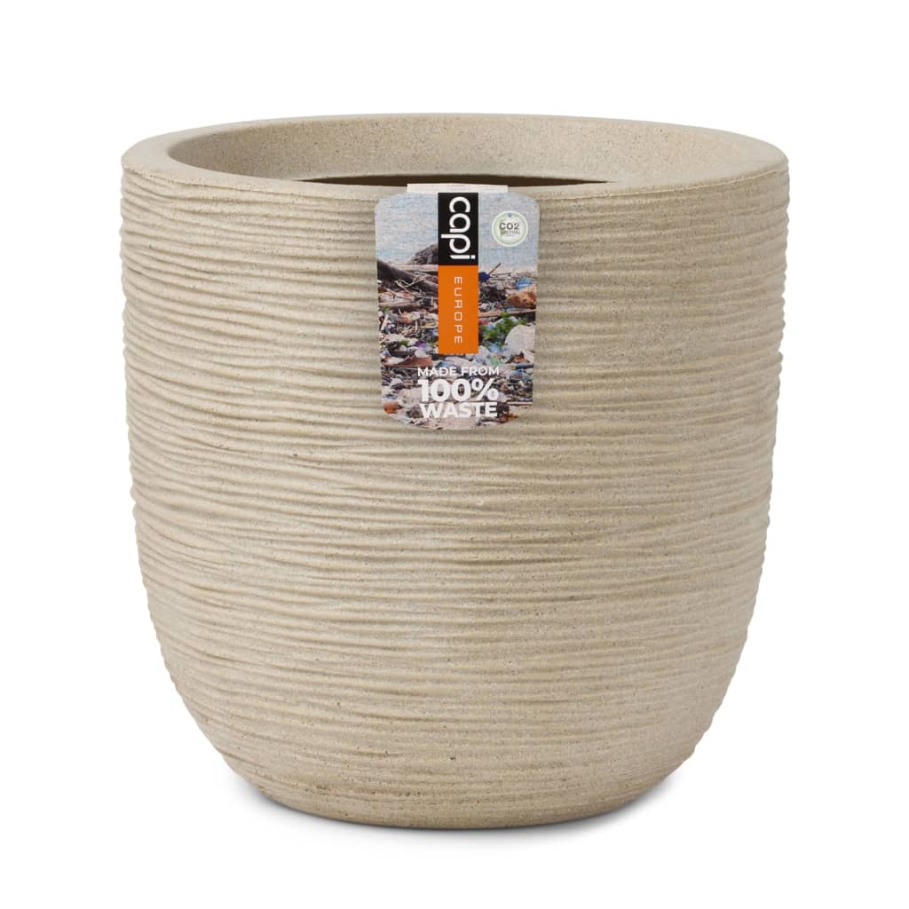 Capi capi blowerpot gewaschener Rippe 35x34 cm Terrazzo Beige