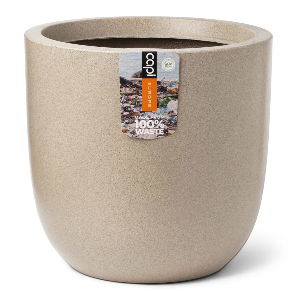 Capi Capi Pflanzer glatt 35x34 cm Terrazzo Beige