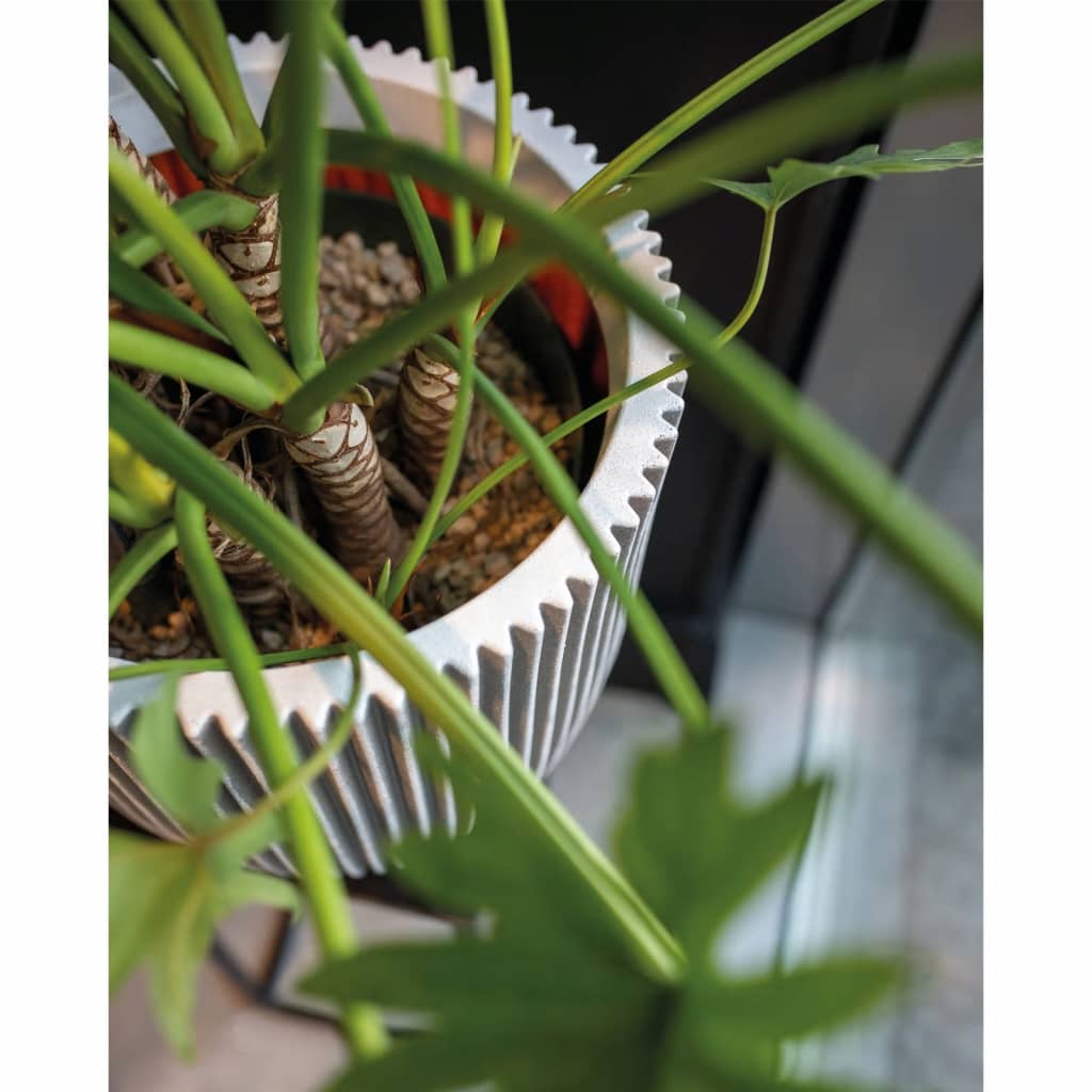 Capi Capi Pflanzer Groove 35x34 cm Elfenbeinfarbe