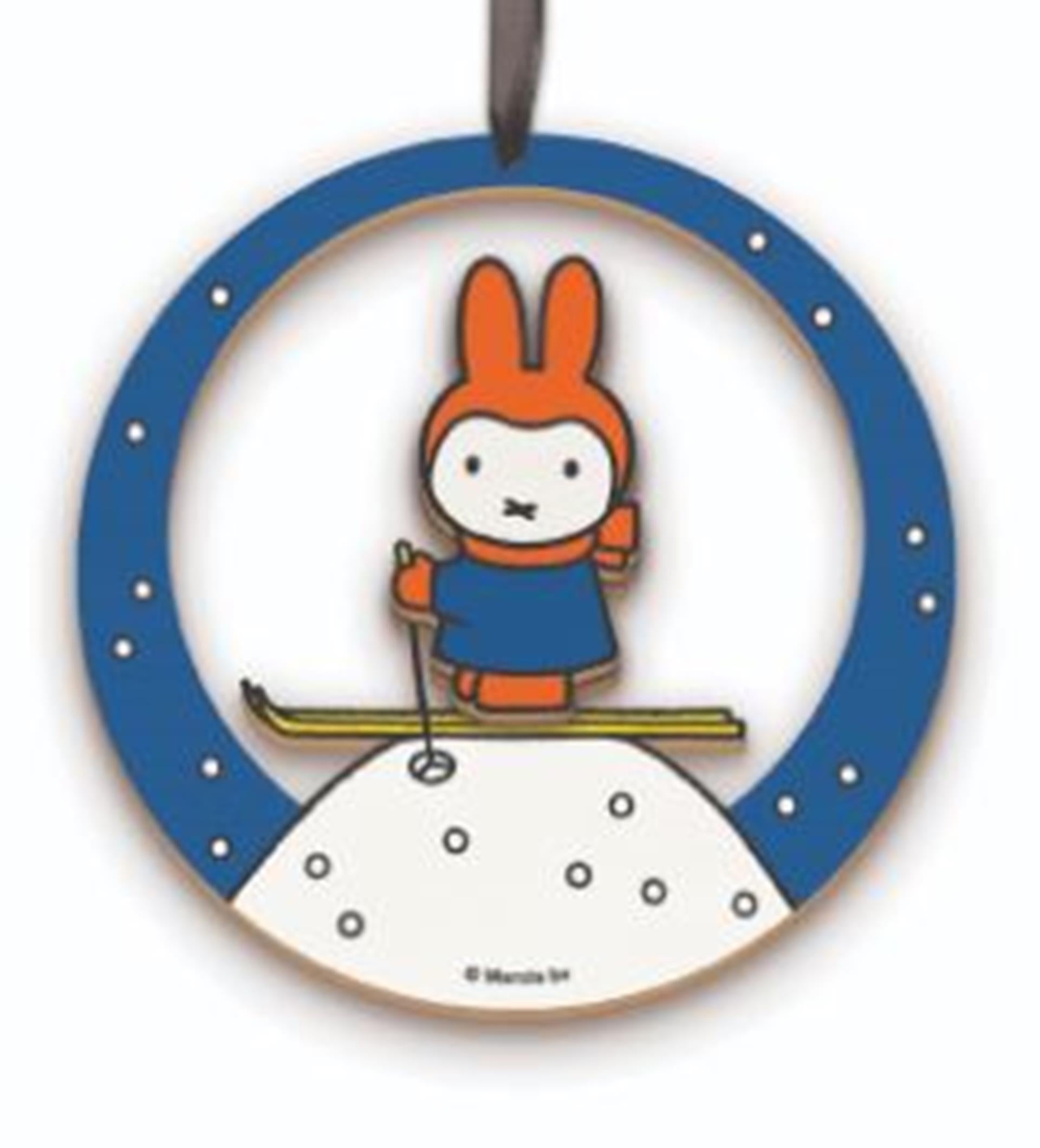 Miffy Weihnachtsanhänger Holz Winter ø7,5cm