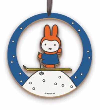 Miffy Weihnachtsanhänger Holz Winter ø7,5cm
