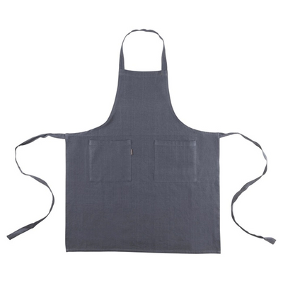 Leinen mehr Schürze Indi grau 75 x 90 cm