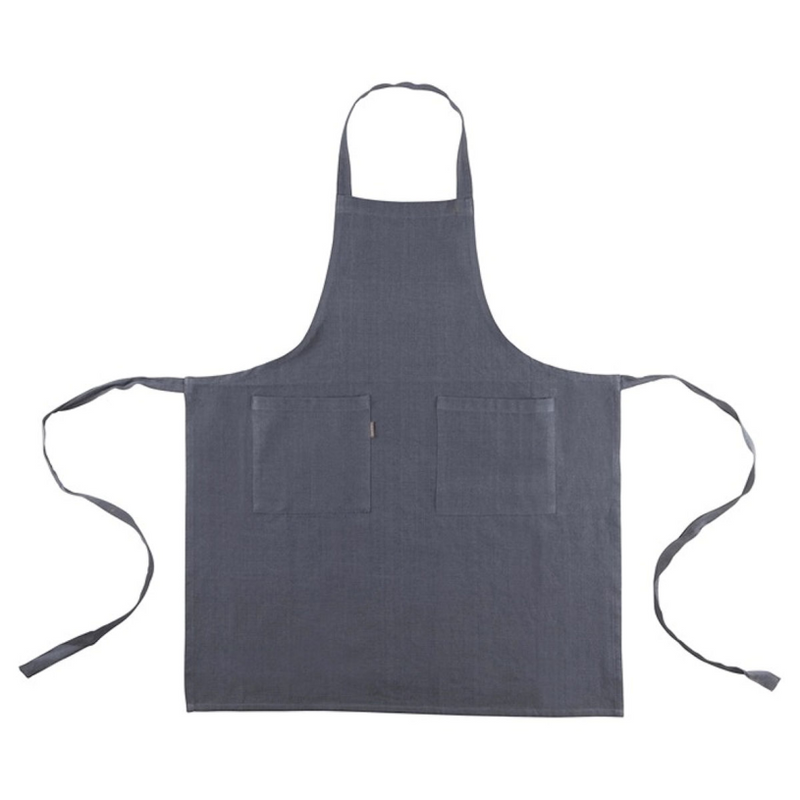 Leinen mehr Schürze Indi grau 75 x 90 cm