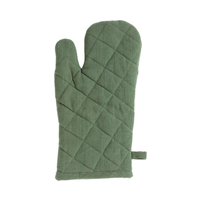 Leinen mehr Ofenhandschuh Indi Army Green 18 x 33 cm | 3 Stück
