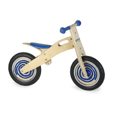 Holzbalchen -Fahrrad einfach - blau