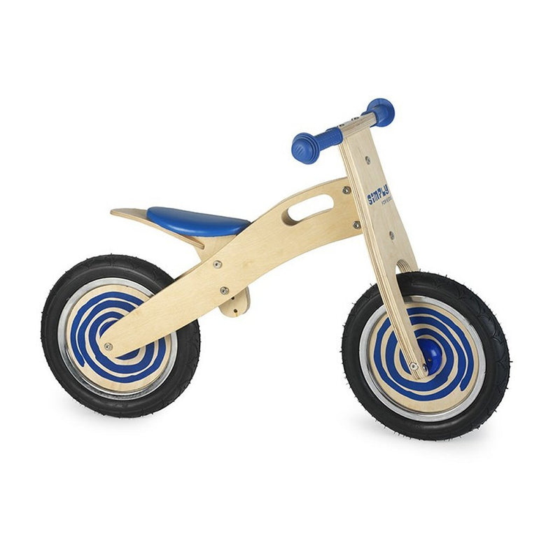 Holzbalchen -Fahrrad einfach - blau