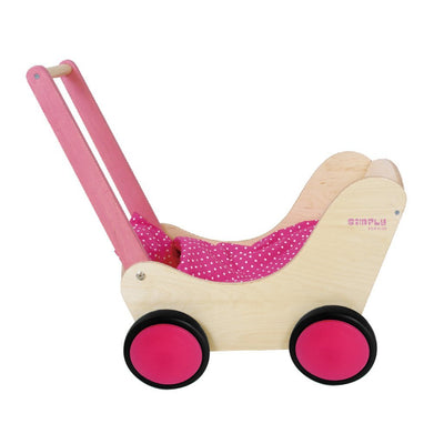 Einfach für Kinder einfach für Holzpuppenpram rosa